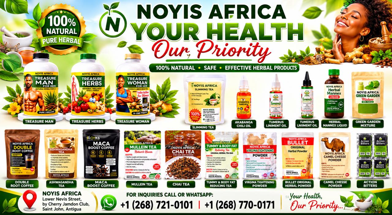 Noyis Africa natural wellness in Saint John, Antigua — Treasure Man, Treasure Herbs, Treasure Woman